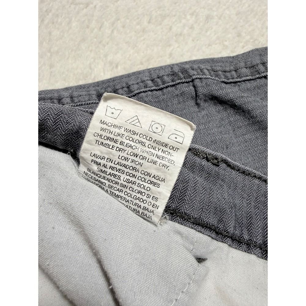 Riders by Lee Pants Womens 16M Grey Herringbone Straight Leg Stretch Good Work - Picture 10 of 11